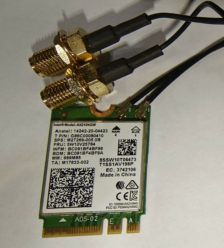 ASRock 華擎 DeskMini/ DeskMeet INTEL AX210 WiFi 6E + BT 5.2 無線網卡 + 12dB天線