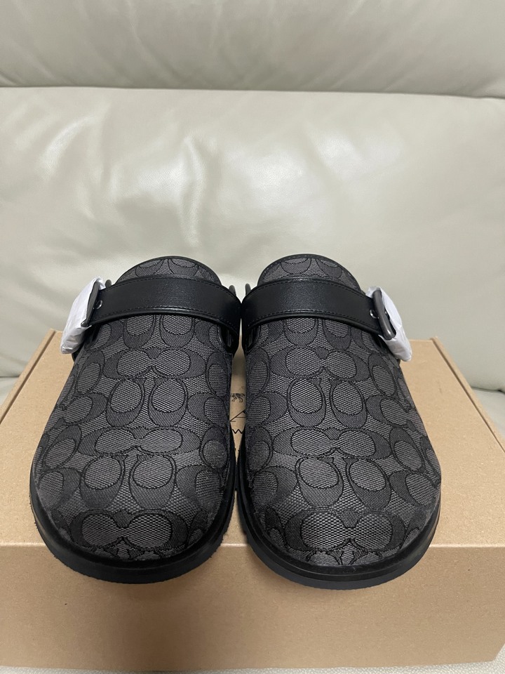 COACH黑色品牌logo懶人鞋100%原廠公司貨！支持驗貨！超低賠本出售！