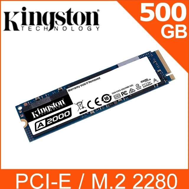 金士頓 A2000 500G M.2 SSD (健康度96%)
