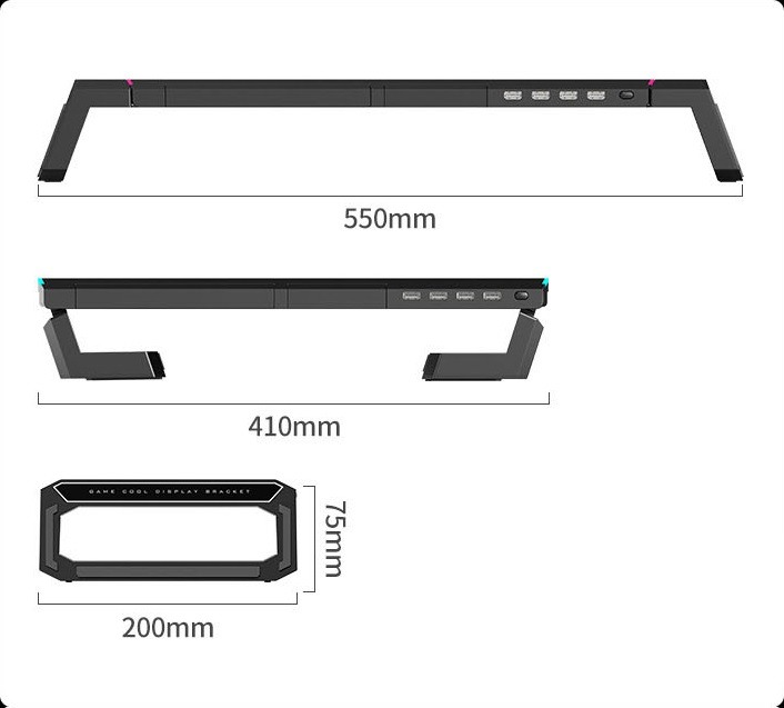 多功能螢幕增高架+桌面USB拓展塢 USB集線器 USB-HUB