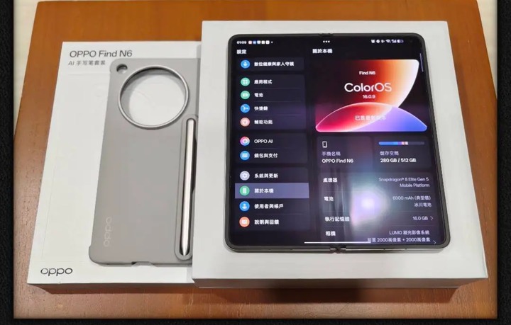 【售】 OPPO Find N6 鈦色（陸版512）+ AI 手寫筆跟手機殼