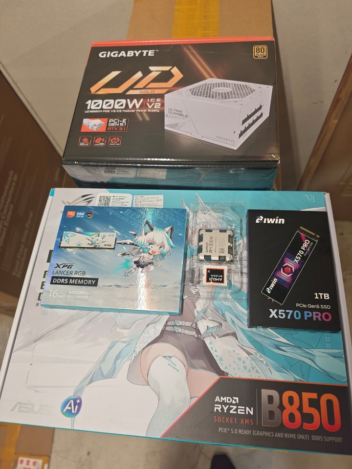 Rog b850 ddr5 32GB SSD 1T power 1000w