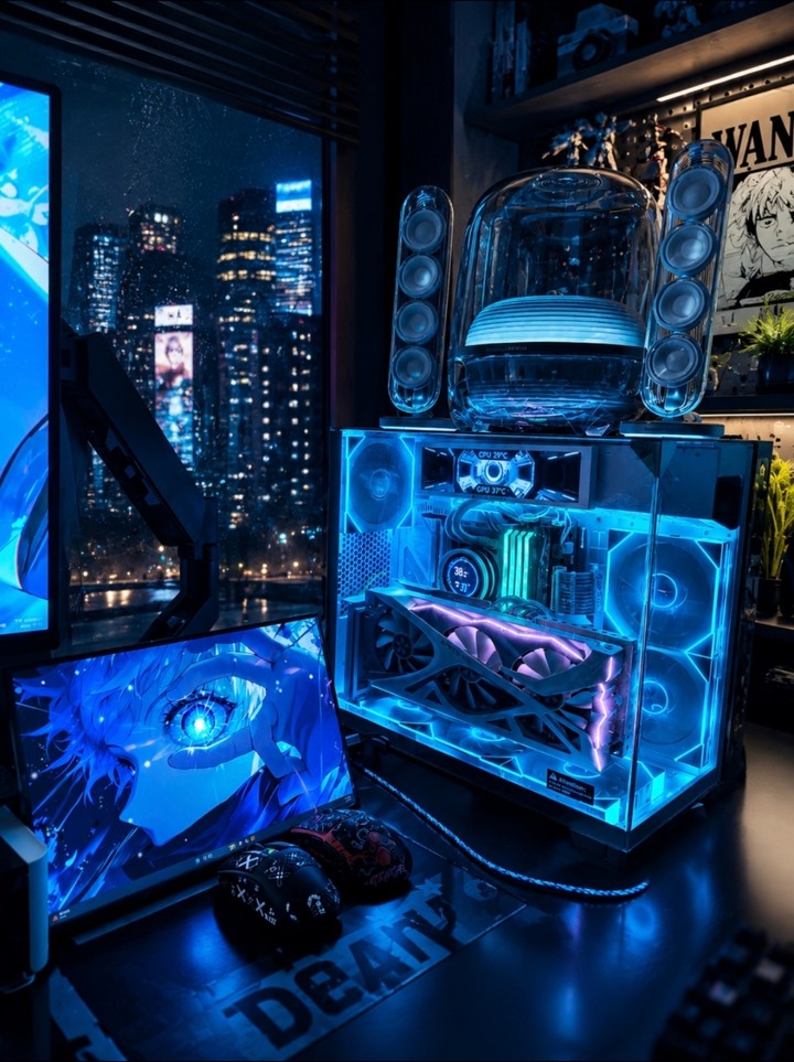 電競主機 270k ddr5 32GB SSD 1T RTX 5090 psu 1000w 聯力 o11d O11 Vision-M Harman Kardon 哈曼卡頓 SoundSticks 5 2.1聲道多媒體水母喇叭 盈通RX9070XT-16GD6 櫻瞳花嫁OC