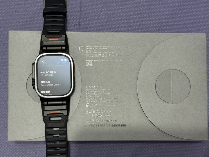 Apple Watch Ultra 3 黑色 2026/3/28購買