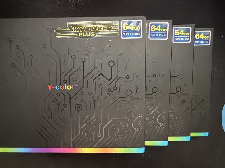 全新未拆封 V-ColorSkywalker Plus 系列 DDR4 3600 64GB(32GBx2) 桌上型超頻記憶體 