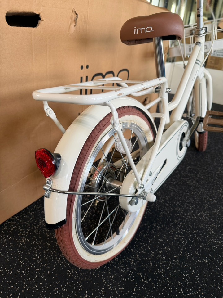 iimo 兒童腳踏車 16吋 適用身高100cm以上, 白色, 72cm