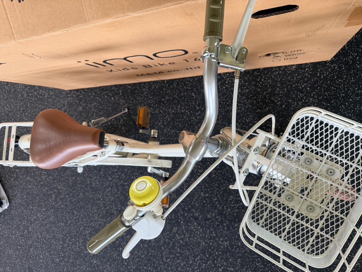 iimo 兒童腳踏車 16吋 適用身高100cm以上, 白色, 72cm