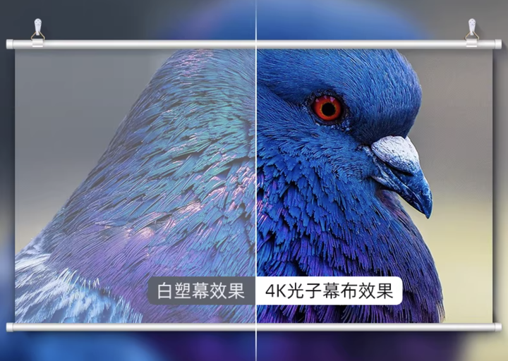 84吋 壁掛式4K光子投影布幕