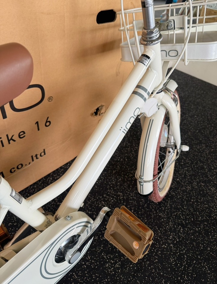 iimo 兒童腳踏車 16吋 適用身高100cm以上, 白色, 72cm