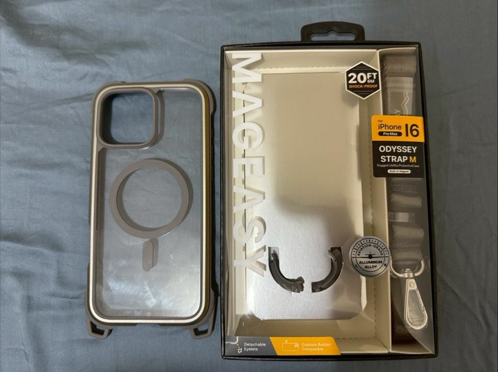 MAGEASYiPhone 16 Pro Max Odyssey Strap M 超軍規防摔磁吸掛繩手機殼(支援MagSafe)