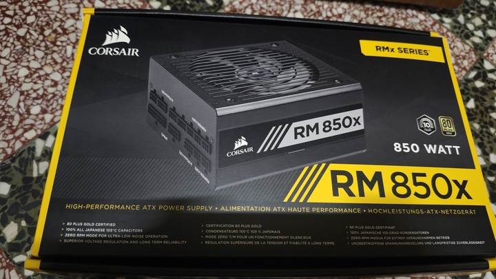 [高屏售]海盜 RM850X 850 Watt 80 PLUS Gold 電源供應器