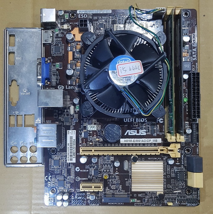 Core i5-4440 處理器+華碩 H81M-E 主機板+DDR3 8G 記憶體、附擋板與風扇【自取優惠價2699】