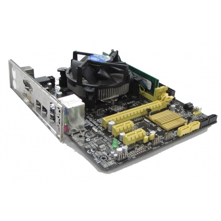 華碩H81M-E 主機板+Core i5-4460四核處理器+單支美光DDR3 8GB記憶體、二手測試良品、附擋板與風扇