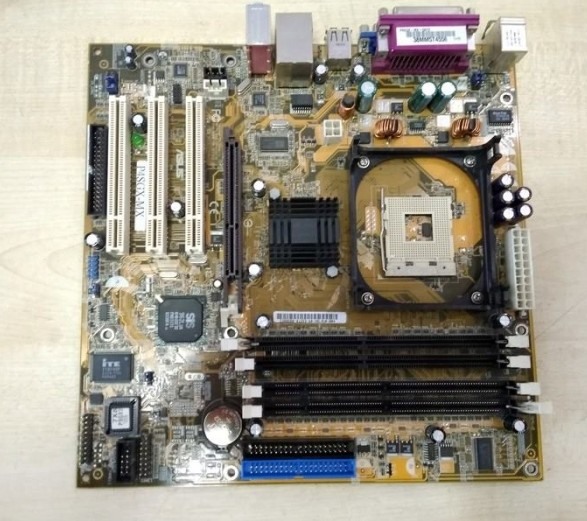 華碩P4SGX-MX 主機板、478腳位、DDR RAM、AGP顯示卡介面插槽、支援內顯、測試良品含檔板