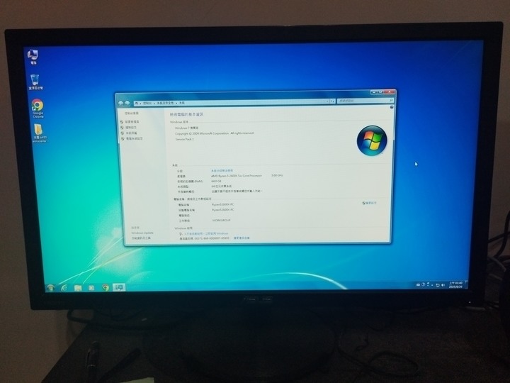 ryzen 5 2600x+64g雙通道主機一台（缺硬碟）
