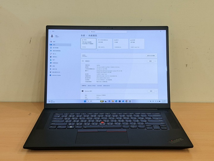 原廠保固 9成新 Lenovo ThinkPad P1 Gen6 4K 觸控螢幕 12G專業繪圖卡 RTX4000 Ada