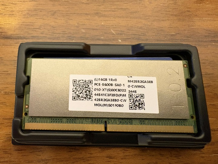 【出售】三星原廠 16GB DDR5-5600 SO-DIMM 筆電記憶體（拆機良品）