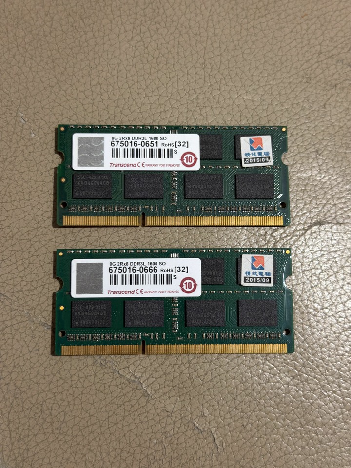DDR3L 8G 二條