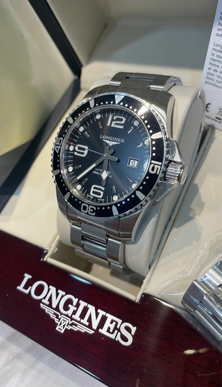 浪琴Longines黑水鬼機械錶 鋁圈 44mm