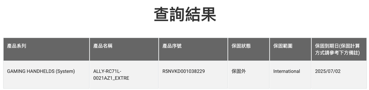 華碩 Asus ROG Ally 16g / 512g 已過保