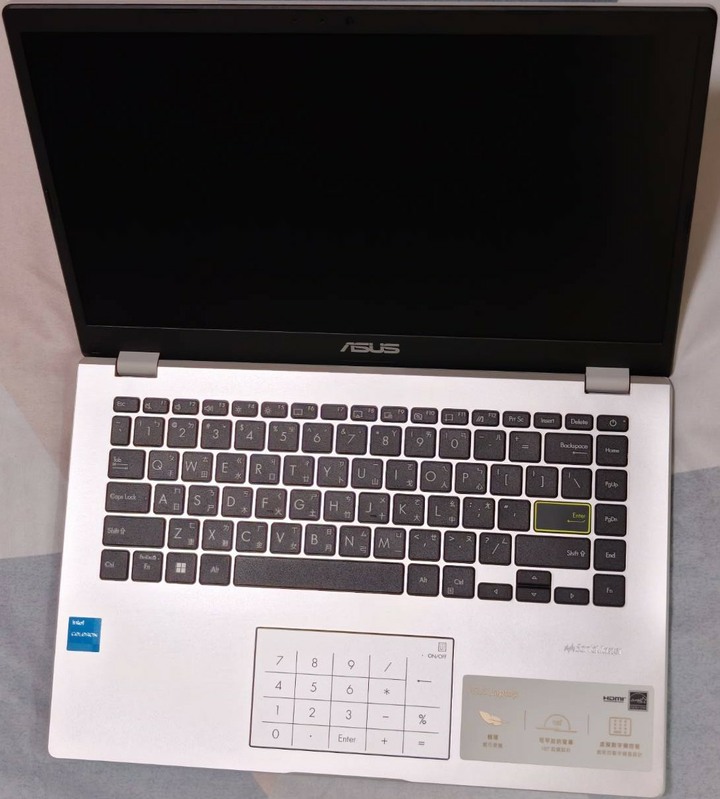 ASUS E410KA 14吋文書筆電(夢幻白4G/128G eMMC)近全新台灣公司貨加裝NVMe 256G SSD