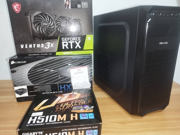 售 Intel i5 10400F 16G 500G SSD RXT 3060ti獨顯 1050W電腦主機