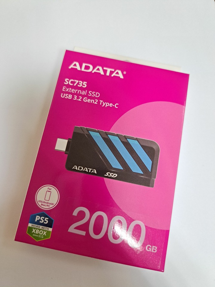 ADATA 威剛SC735 外接式固態硬碟 2TB SSD USB3.2/Gen2 Type C