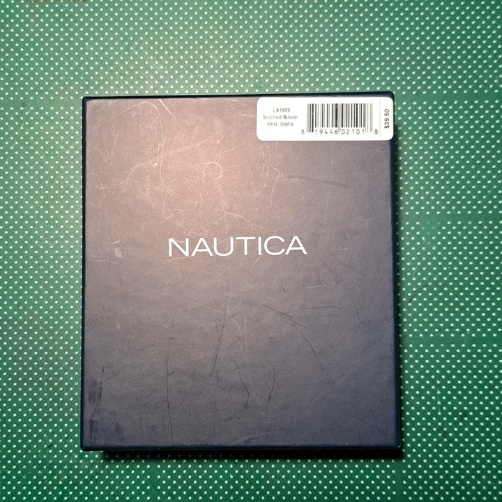 全新Nautica 真皮RFID防盜皮夾