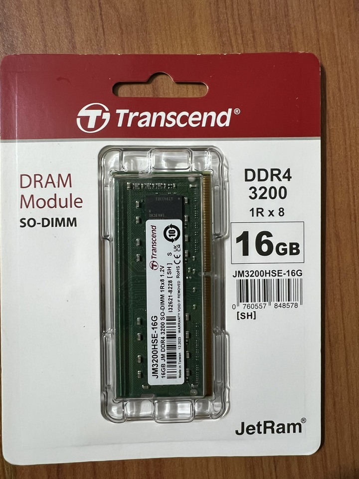 Transcend 創見筆記型記憶體DDR4 3200 16G