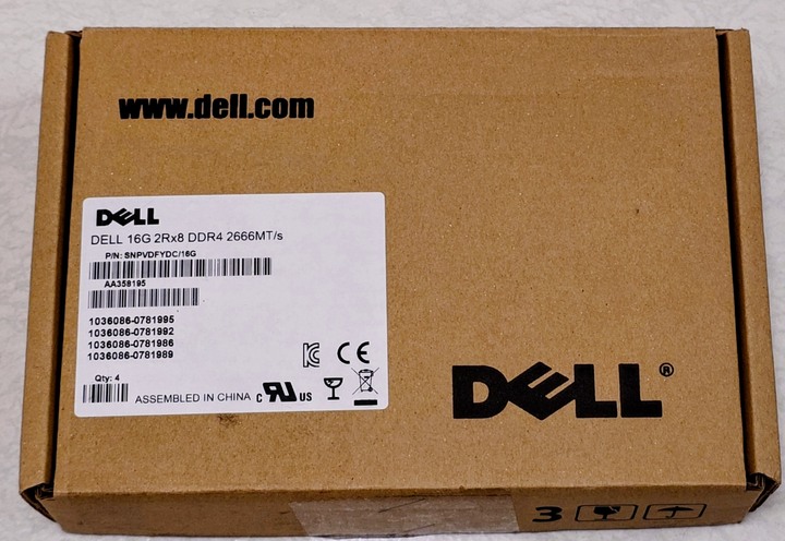 Dell 16GB DDR4-2666MHz ECC Unbuffered DIMM (UDIMM)