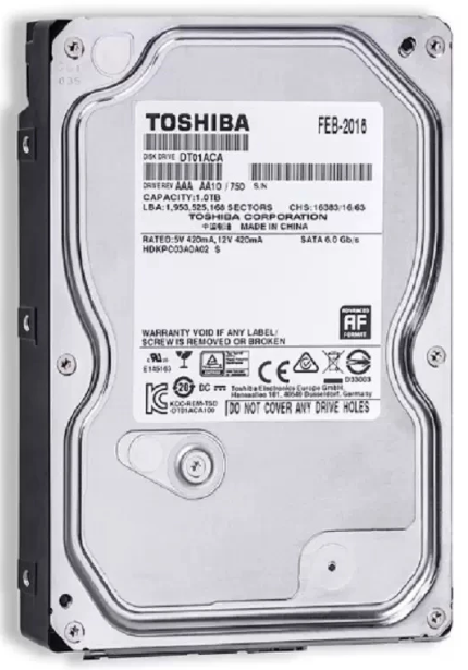 Toshiba東芝 1TB 內接硬碟 3.5吋 硬碟 HDD DT01ACA100 傳統硬碟