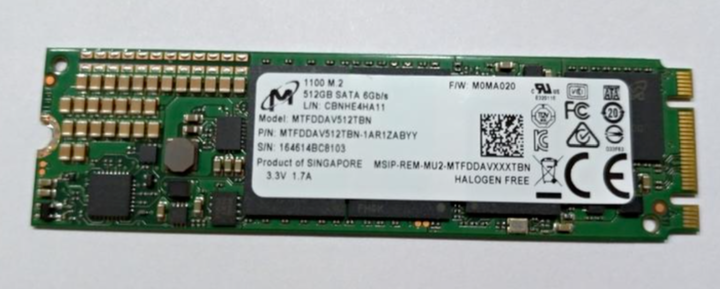 Micro 1100_1300512GB SATA M.2(NGFF) 2280 SSD