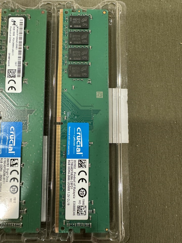 美光 Crucial DDR4 2666 8GB *4 桌機記憶體 原廠終身保固