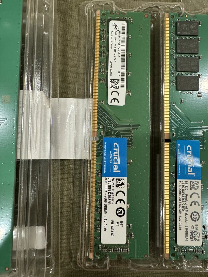 美光 Crucial DDR4 2666 8GB *4 桌機記憶體 原廠終身保固