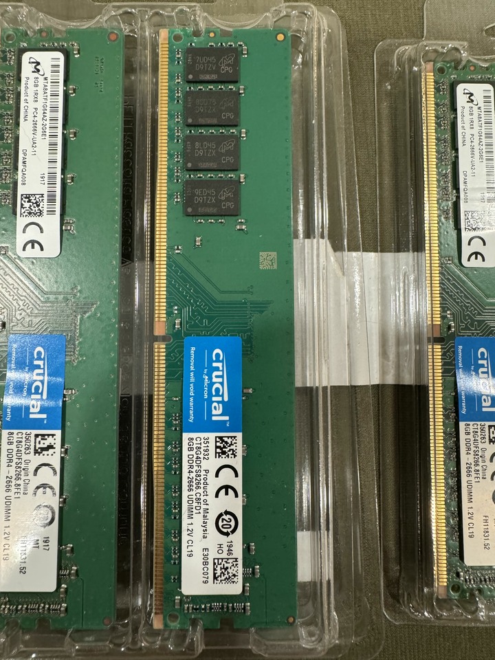 美光 Crucial DDR4 2666 8GB *4 桌機記憶體 原廠終身保固