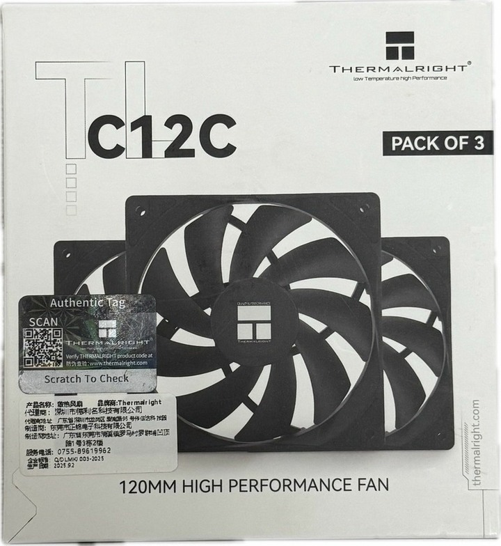 [新品] 利民 Thermalright TL-C12C X3 （12公分風扇三件一組）