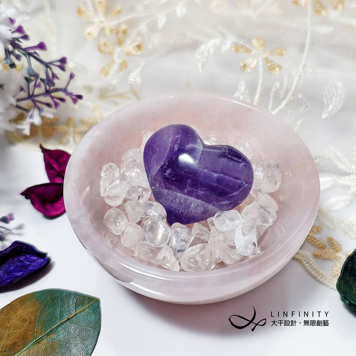 粉晶 愛情 貴人 人緣 招財 圓滿 碗 聚寶盆 擺件 收藏 單品 禮物