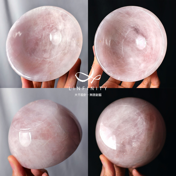 粉晶 愛情 貴人 人緣 招財 圓滿 碗 聚寶盆 擺件 收藏 單品 禮物