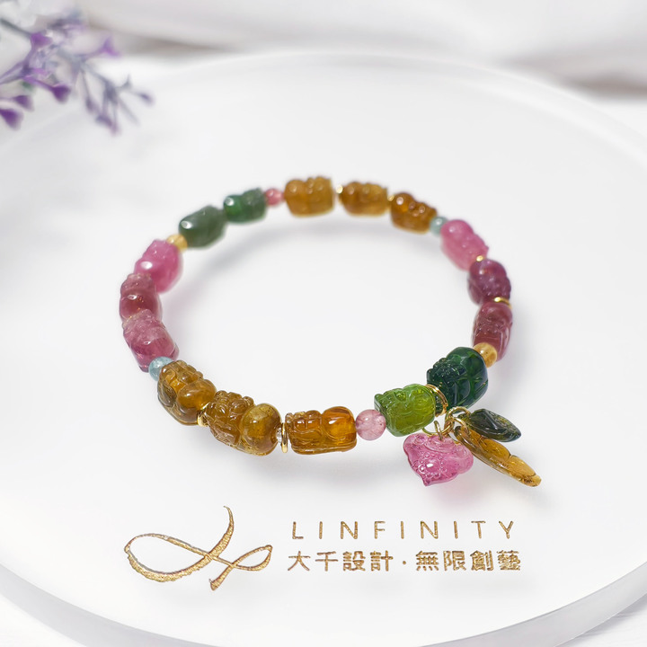 碧璽 招財 貔貅 如意 招財 智慧 葉 彩虹 七脈輪 手鍊 單品 禮物