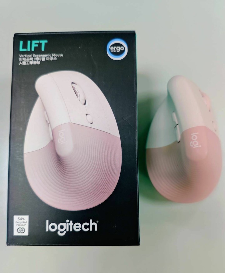 （5個月保固）Logitech 羅技 Lift 人體工學垂直滑鼠 （玫瑰粉）（MR0094)