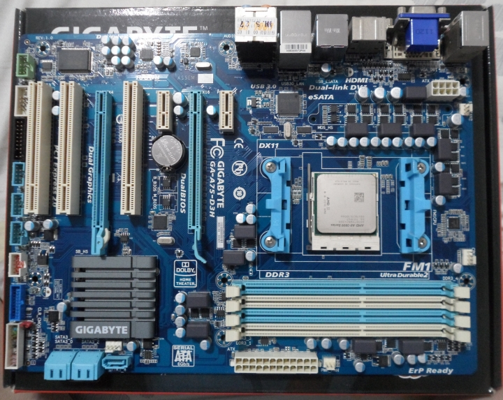 技嘉 GA-A75-D3H + AMD A8-3870K(真4核不鎖頻)
