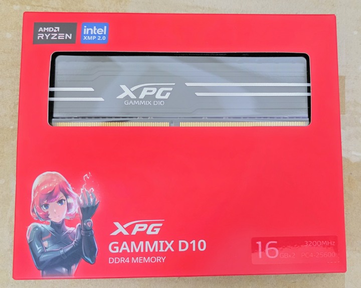 ADATA 威剛 XPG GAMMIX D10 DDR4 3200 32G 16G*2 記憶體