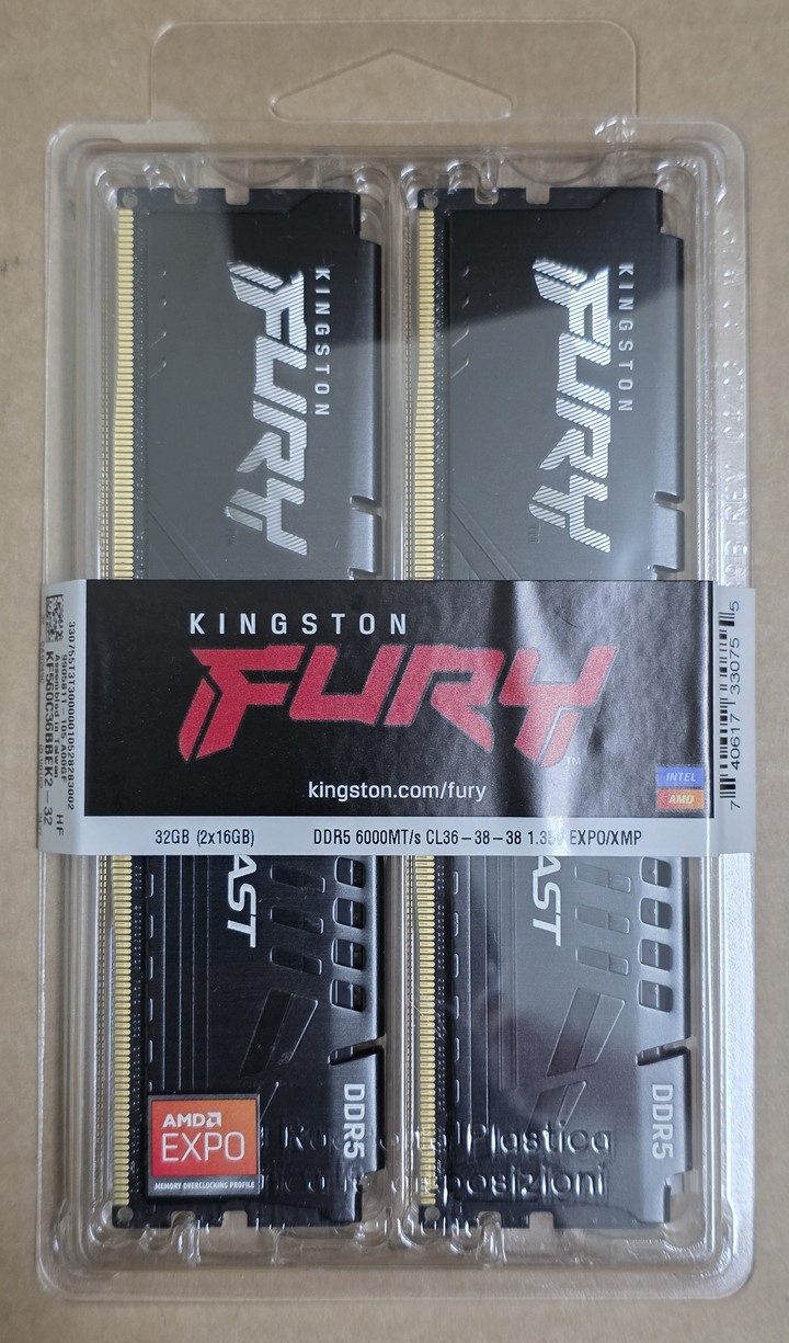金士頓 FURY DDR5-6000 16GBx2 CL36 記憶體