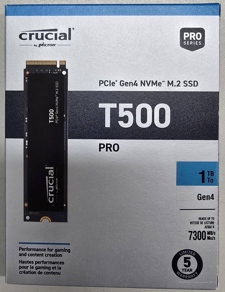 Micron 美光Crucial T500 1TB (PCIe Gen4 M.2) SSD