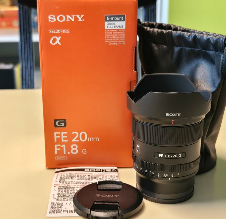 Sony FE 20mm f1.8G 全幅廣角大光圈 含保護鏡