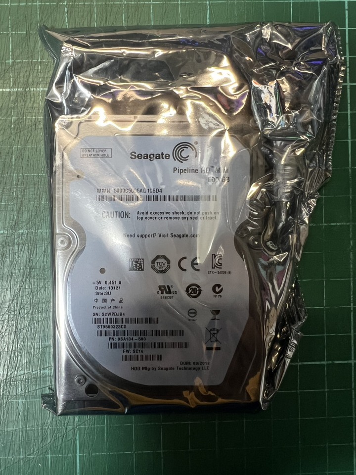 5顆一組/SEAGATE希捷/500G/2.5吋SATA介面/2.5吋硬碟/全新未使用