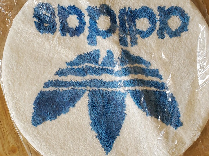 adidas Originals 三葉草圓形地墊 經典藍白
