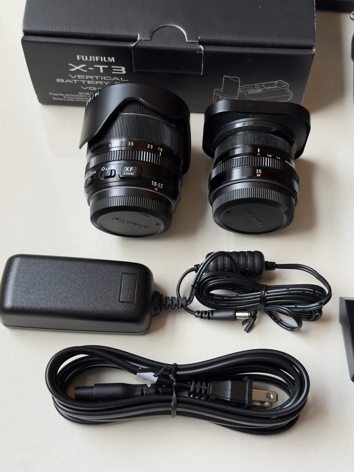 富士 Fujifilm X-T3 公司貨 微單眼相機 全配 XF 18-55mm + XF 35mm F2 R WR 鏡頭 + VG-XT3 原廠電池手把