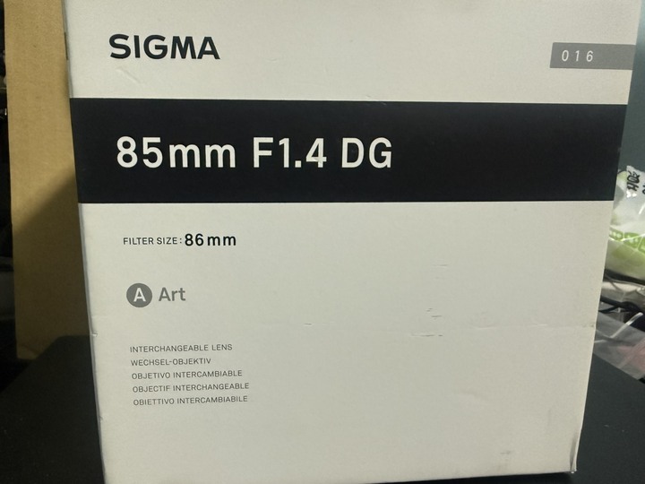 Sigma 85mm F1.4 DG HSM Art For Canon