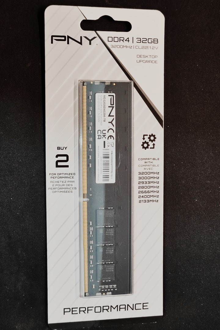 全新PNY DDR4 3200 32GB 終身保固